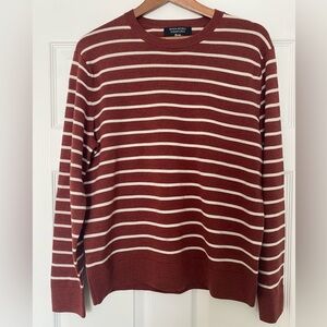 Banana Republic Merino Wool Striped Crewneck Sweater Size Large